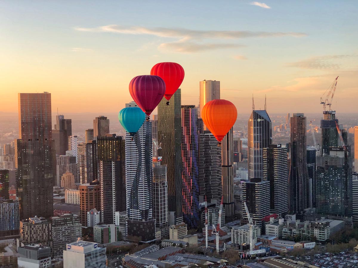 Hot Air Ballooning over Melbourne
